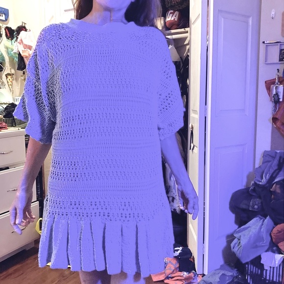 Free People Unique Crocheted Cotton Mini - Picture 6 of 13